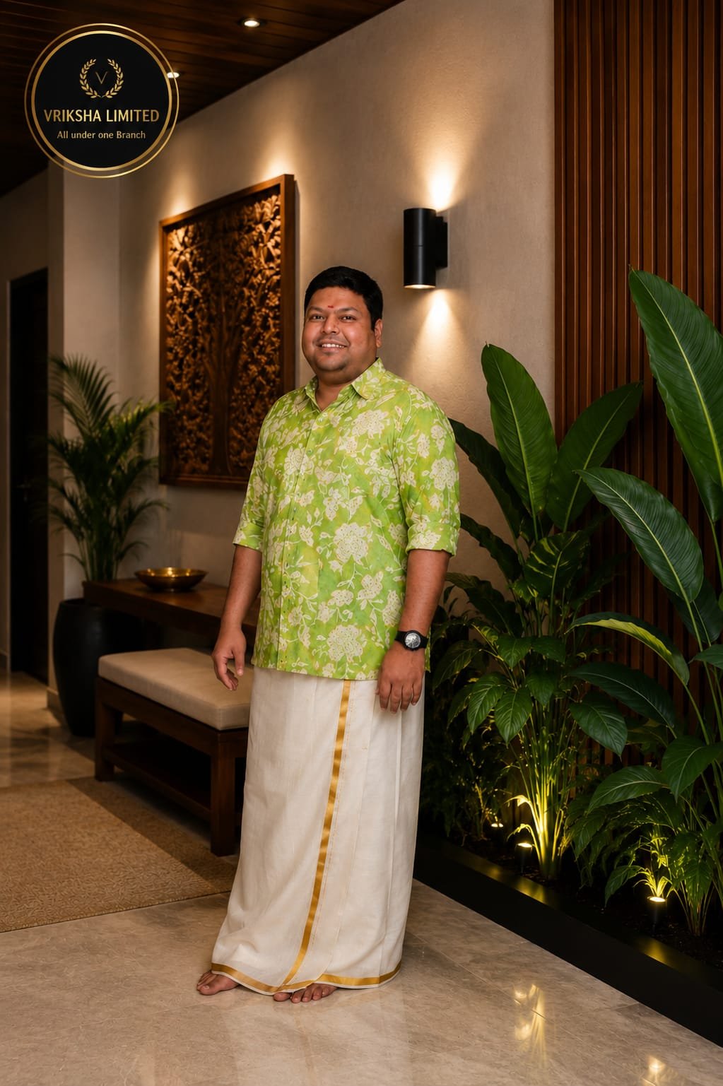 Green Floral Look